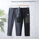 Descente Work Pants Red Silk Fleece Fabric Autumn Winter