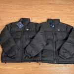 Prada Down Jacket Red Gore-Tex Cotton Fleece Woven Fabric Waterproof Membrane Three-Layer Composite Enhanced Comfort Winter Early Embroidery Zippered Pocket