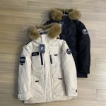 Mammoth Down Jacket Black Cotton Goose Gabardine Streamlined Cut