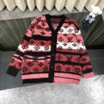 Louis Vuitton Outerwear Red Silk Wool Mohair Nylon Acrylic Jacquard Street Style Autumn Winter