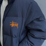 Stussy Cotton-Padded Coat Orange Cotton Down High Cost Performance Easy To Match Winter