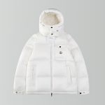 Monk Down Jacket Red Feather Goose Nylon Fabric