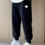 Descente Casual Pants Red Cotton Suitable For All Body Types Spring Autumn
