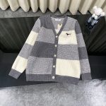 Thom Browne Sweater Red Wool Cashmere Blend Down Satin Autumn Winter