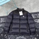 Monk Down Jacket Red Duck Adhesive Nylon Jacquard Embroidery Patch Screen Printing Zippered Pocket