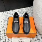 Hermes Leather Shoes Red Genuine Sheepskin High-Quality Materials