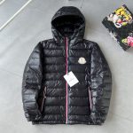 Moncler Down Jacket Black Duck Nylon Adjustable Drawstring Autumn Winter And