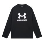 Balenciaga Long-Sleeved Ash Cotton Pure Embroidery