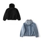 Supreme Outerwear Blue Down Denim Autumn Winter And