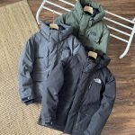 North Jacket Red Duck Down Fleece Mesh Woven Fabric Adjustable Drawstring Winter Down-Proof Embroidery Windproof Cuffs
