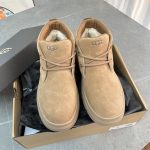 Ugg Sneakers Brown Wool Cowhide Autumn Winter