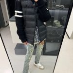 Monk Outerwear Red Wool Feather Duck Down Fleece Exquisite Workmanship Elegant Style Patch Side Pockets