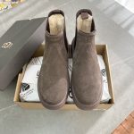 Ugg Sneakers Brown Eva Sheepskin Suede High-Quality Materials Autumn Winter