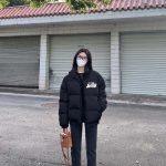 Jordan Cotton-Padded Coat Black Cotton Down Easy To Match Winter