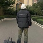 New Balance Cotton-Padded Coat Black Cotton Down Winter