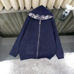 Loewe Coat Ash Wool Cashmere Blend Jacquard Lace