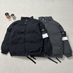 Stone Island Outerwear Red Cotton Thick High-Density Fabric Exquisite Workmanship Street Style Winter