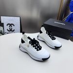 Chanel Sneakers White Silk Cowhide