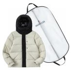 Moncler Jacket Red Neutral Goose Down Nylon Relaxed Fit Autumn Winter