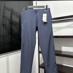 Descente Long Pants Blue Fleece Fabric Running Outdoor Exquisite Tailoring Autumn
