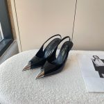 Saint Laurent Sandals Ash Patent Leather Soft Spring Early