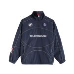 Supreme Coat Red Mesh Side Pockets
