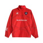 Supreme Coat Red Mesh Side Pockets