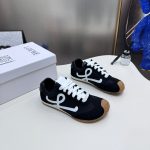 Loewe Sneakers Red Nylon Suede Cowhide Rubber Outsole Spring Early
