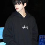 Stussy Long-Sleeved Sweatshirt Red Cotton Pure Fleece