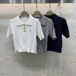 Saint Laurent Gold Short Sleeves