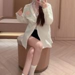 Miu Miu Stone Long-Sleeved Shirt