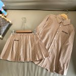 Miu Miu Plaid Long-Sleeved Shirts