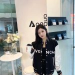 Givenchy Jacket Red Wool Nylon Pu Leather Fabric Autumn Embroidery Patch