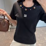 Miu Miu Stone Short-Sleeved T-Shirt