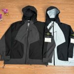 Stone Island Jacket Red Exquisite Workmanship Street Style Color Blocking
