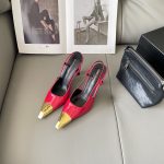 Saint Laurent Sandals Ash Patent Leather Soft Spring