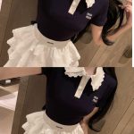 Miu Miu Lace Short-Sleeved T-Shirt