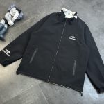 Balenciaga Coat Red Relaxed Fit Street Style Streetwear Winter Color Blocking