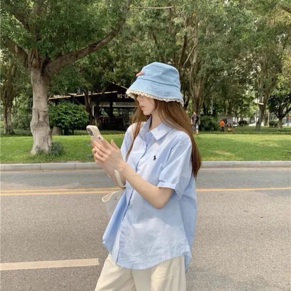 Ralph Lauren Cotton Short-Sleeved Shirt For Summer