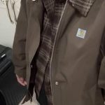 Carhartt Jacket Red Spring Patch Plaid Patchwork