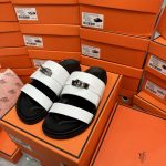 Hermes Slippers White