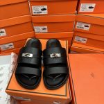 Hermes Slippers Black