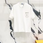 Prada Leather Short-Sleeved T-Shirt