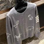 Thom Browne Jacquard Long-Sleeved Cardigan