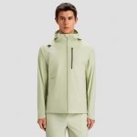 Descente Jacket Green Knitted Fabric