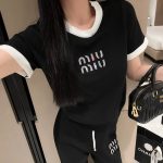 Miu Miu Stone Short-Sleeved Shirt