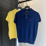 Ralph Lauren Cashmere Short-Sleeved Polo Shirt