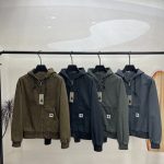 Carhartt Outerwear Red Cotton Canvas Street Style Overlock Stitching