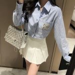 Miu Miu Stone Short-Sleeved Shirt
