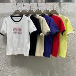 Miu Miu Stone Short-Sleeved Shirt